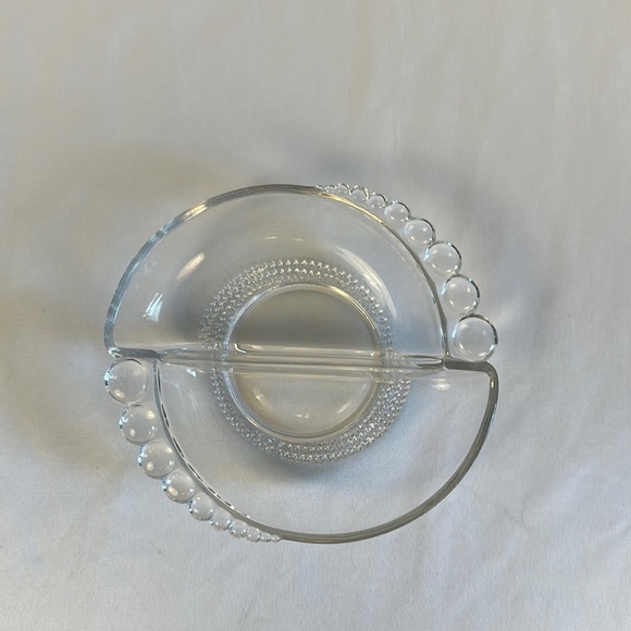 Duncan & Miller Glass Divided Dish in Teardrop Pattern - Picture 5 of 15